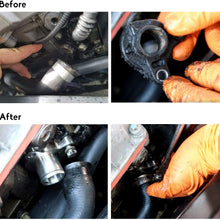 Aluminum Water Hose Fitting Replacement for BMW 1 3 5 6 7 Z4 (Engine N52 N53 N54 and N51 3.0-litre),Replace for 11537541992 11537544638