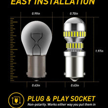 AUXITO 2600 Lumens 1156 LED Bulbs BA15S P21W 7506 LED Light Bulbs Replacement for Backup Reverse Light Bulb Tail Light 6000K White