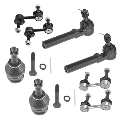 8 Piece Tie Rod Sway Bar End Link Ball Joint Steering & Suspension Kit Set