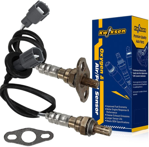 Kwiksen 2pcs Oxygen O2 Sensor 234-4061 234-4205 Upstream&Downstream Replacement for Toyota Corolla CE/LE 1.8L 1998 1999 2000 2001 2002/Toyota Corolla 1998 1999 2000/Chevy Prizm Base 1998-2002