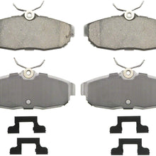 Wagner ThermoQuiet PD1082 Ceramic Disc Pad Set With Installation Hardware, Rear