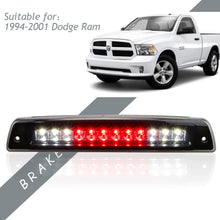 3rd Brake Light High Mount Stop Brake Light with Cargo Light for 1994-2001 Dodge Ram 1500 2500 3500 (Black Housing Smoke Lens)
