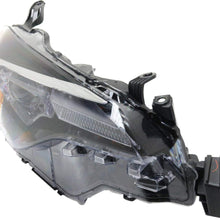 Headlight Assembly Compatible with 2017-2019 Toyota Corolla LED Composite Clear Lens With bulb(s) Pair Driver and Passenger Side