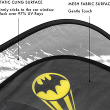 (2 Pack) Cute Chibi Batman Side Car Window Sun Shade - 17"x13" Licensed DC Comics Superhero Cling Sunshade for Glare-UV Ray Protection for You and Your Child Baby–Universal Fit for Car Sedan Truck SUV