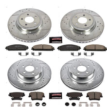 Power Stop K5457 Front & Rear Brake Kit with Drilled/Slotted Brake Rotors and Z23 Evolution Ceramic Brake Pads
