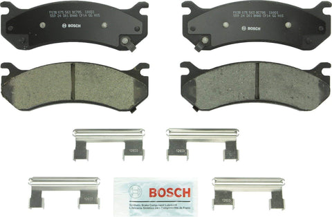 Bosch BC785 QuietCast Premium Ceramic Disc Brake Pad For: Cadillac Escalade; Chevrolet Astro, Avalanche, Express, Silverado, Suburban; GMC Safari, Savanna, Sierra, Yukon XL; Hummer H2 Front & Rear