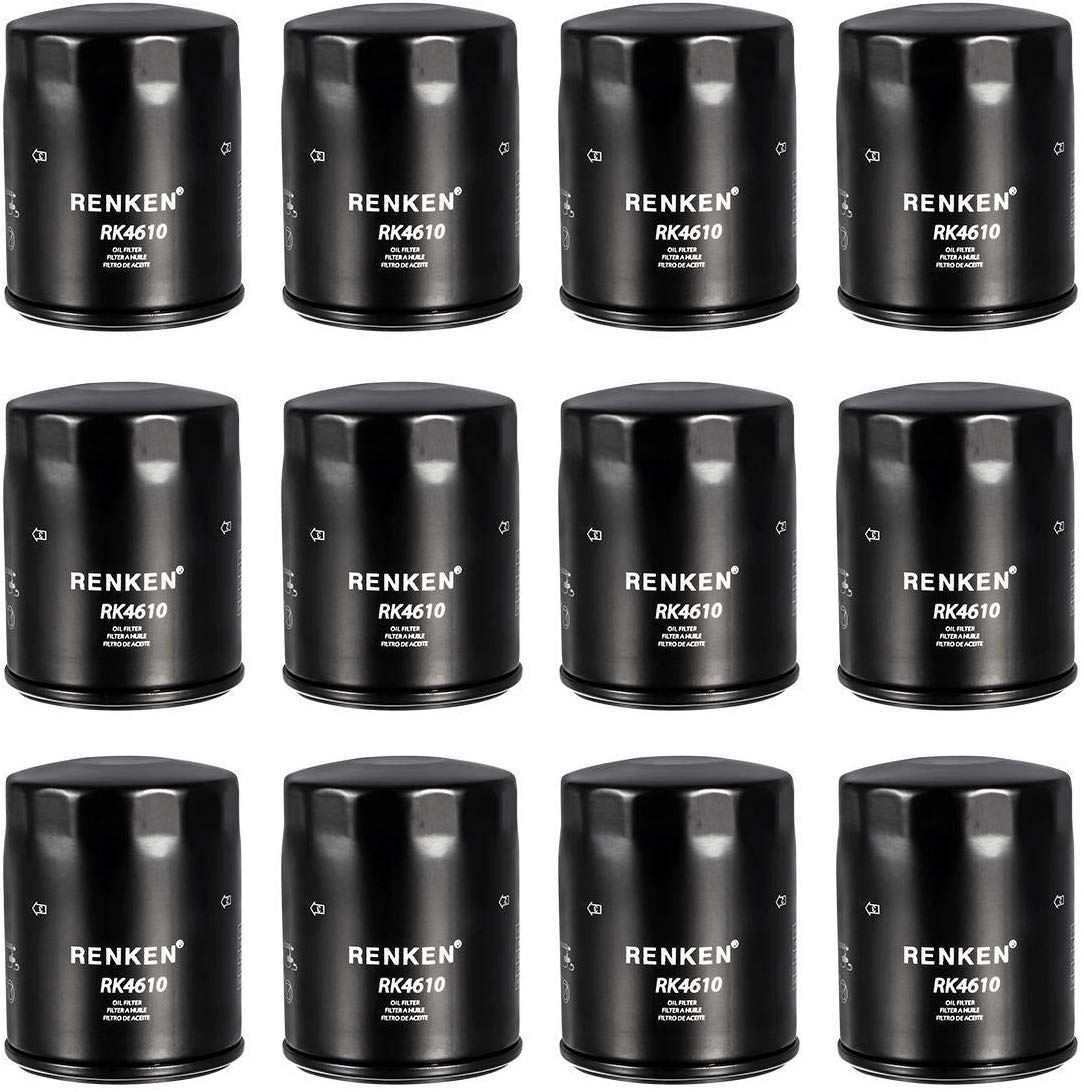 RENKEN RK4610 Premium Spin On Oil Filter Compatible with PH7317 L14610 51356, Pack of 12