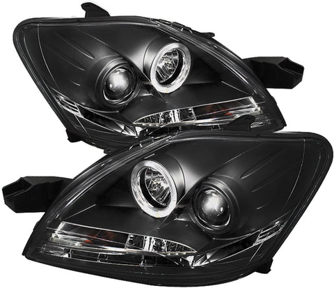 Spyder 5038944 Toyota Yaris 07-11 4Dr Projector Headlights - LED Halo - DRL - Black - High H1 (Included) - Low H1 (Included)