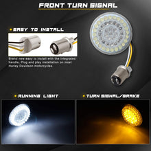 NTHREEAUTO 1157 Front Rear LED Turn Signals, 2Inch Bullet Rear Brake Light with Smoked Lens Cover Compatible with Harley Sportster Street Glide Road King Softail Driving Lights 2020