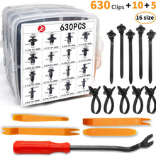 KCRTEK 645pcs Car Push Retainer Clips Plastic Rivets Kit with 16 Most Popular Automotive Parts Sizes,Auto Screw Clips for Toyota GM Ford Honda Acura Chrysler