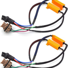 FOORDAY 50W 8ohm 7443 Double Resistors Led Load Resistors Connector for Turn Signal Bulb & DRL Error Free LED Canbus Decoder (2 Pcs)