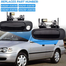 faersi 4pcs Outside Exterior Door Handles Front Rear Driver & Passenger Side for 1998 1999 2000 2001 2002 Toyota Corolla