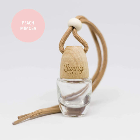 Swing Scent Air Freshener (Peach Mimosa) Hanging Fragrance Diffuser For Car or Small Space