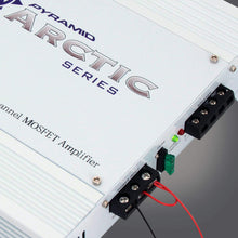 PYRAMID 2 Channel Car Stereo Amplifier - 1000W Dual Channel Bridgeable High Power MOSFET Audio Sound Auto Small Speaker Amp Box w/ Crossover, Variable Gain Control, RCA IN/OUT, LED Indicators - Pyle PB717X