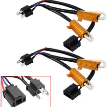 Xotic Tech H4 HB2 9003 Load Resistor Adapter Canceler Fix Flashing Flickering Blinking for Fog Light, Error Free No Hyper Flash Warning Decoder Wiring Resistor