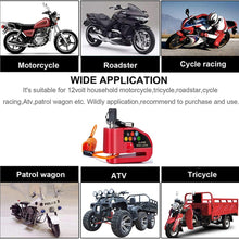 Anti-Theft Motorcycle Alarm Disc Brake Lock,110db Loud Alarm Sound Heavy Duty Wheel Security Padlock Waterproof (Red)