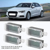 4Pcs LED Footwell Lights Interior Light with Wiring Harness OEM 4E0947415A 4E0947415 Fit for A3 A4 A5 A6 A7 A8 Q3 Q5 Q7