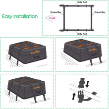 ECWKVN Car Roof Bag Cargo Carrier, 20 Cubic Ft Waterproof Rooftop Cargo Bag with 6 Reinforced Straps + Storage Bag, Heavy Duty Roof Cargo Carrier Bag for All Vehicle with/Without Rack