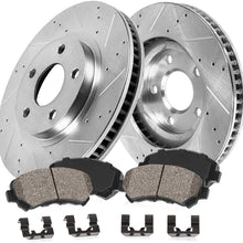Callahan CDS03050 FRONT 292mm D/S 5 Lug [2] Rotors + Ceramic Brake Pads + Clips [ fit Forester Impreza Legacy Outback ]