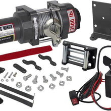 Rareelectrical 3500lb ATV WINCH ASSEMBLY COMPATIBLE WITH 05-14 KAWASAKI BRUTE FORCE ATV 1.21HP 166:1 GEAR RATIO