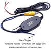 Wireless Video Cable w/Backup Trigger Wire Tx & Rx for RCA Rear View Camera to GPS Navi, Headunit, Monitor LCD Screen 12V