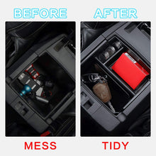 EBESTauto Car Center Console Organizer Storage Box for 2018-2019 JL Center Console Organizer Tray Insert ABS Black Materials, Armrest Box Storage Inserts Accessories, 1PCS