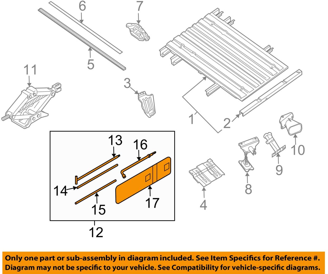 NEW 2005-2014 Nissan Frontier Spare Tire Jack Tool Kit Bag Set,OEM