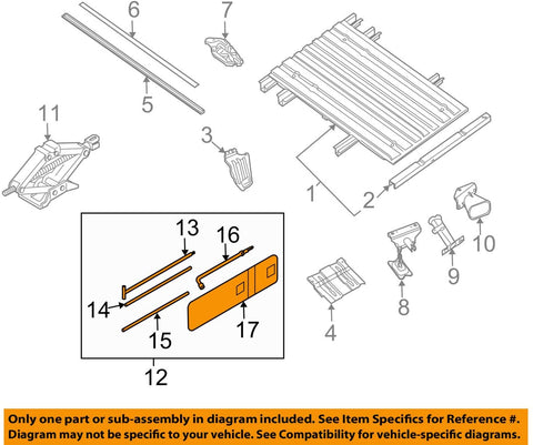 NEW 2005-2014 Nissan Frontier Spare Tire Jack Tool Kit Bag Set,OEM