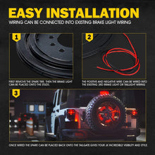 Xprite 14" Spare Tire Brake Light, 3rd LED Rear Wheel Lights Third Tail Lamp for 2007-2018 Jeep Wrangler JK & 2018+ Jeep Wrangler JL/JLU