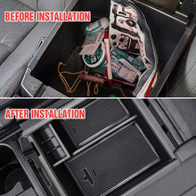 Trooer 001 Black one Size Compatible with 2016-2019 2020 Center Console Organizer, Insert ABS Materials Tray, Secondary Storage Armrest Box Toyota Tacoma Accessories