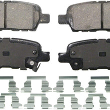 Wagner QuickStop ZD1288 Ceramic Disc Pad Set Includes Pad Installation Hardware, Rear