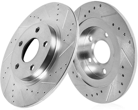 Callahan CDS03546 REAR 283mm Drilled & Slotted 5 Lug [2] Rotors [ for Hyundai Sonata Kia Optima ]