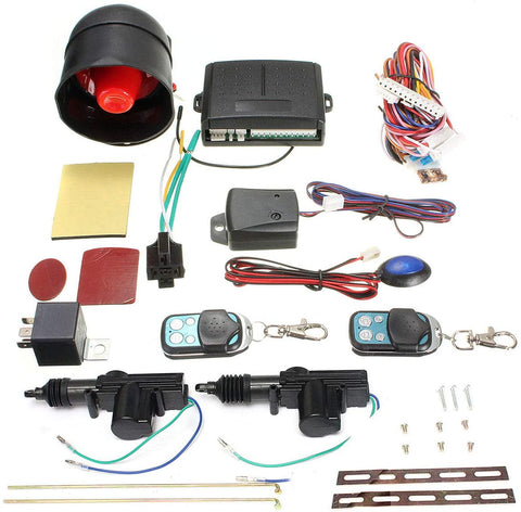 JYEMDV Car Universal Vehicle Central Locking Remote Kit Alarm Immobiliser Shock Sensor