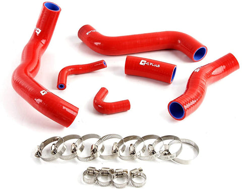 Red Silicone Radiator Hose Coolant Pipe Clamps Kit For 2002-2007 2003 2004 2005 2006 KAWASAKI ZRX1200R