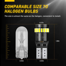 AUXITO 194 LED Bulbs 168 175 2825 W5W T10 24-SMD 3014 Chipsets 6000K White for Car Dome Map Door Courtesy License Plate Lights Pack of 2