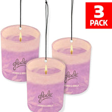 Glade Car Air Freshener 3-Pack Candle Design Glade Air Freshener (Lavender Vanilla)
