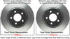 Detroit Axle - 208mm Front and 334mm Rear Drilled & Slotted Brake Rotors Ceramic Pads for 1997 1998 1999 2000 2001 2002 Ford Expedition 4WD 1998 1999 2000 2001 2002 Lincoln Navigator 4WD