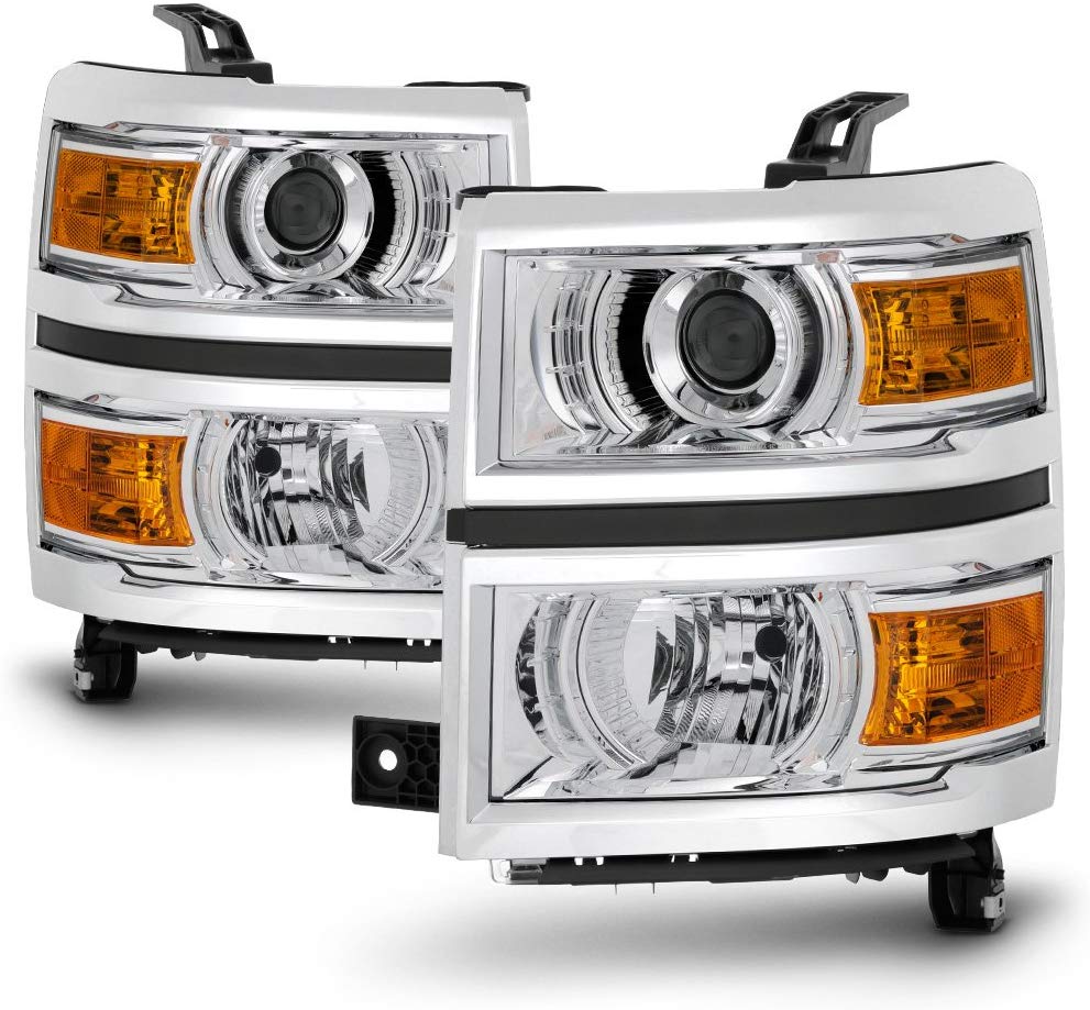 ACANII - For 2014-2015 Chevy Silverado 1500 Pickup Projector Headlights Headlamps Driver + Passenger Side