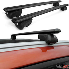 OMAC Automotive Exterior Accessories Roof Rack Crossbars | Aluminum Black Roof Top Cargo Racks | Luggage Ski Kayak Bike Carriers Set 2 Pcs | Fits Volkswagen Atlas Cross Sport 2020-2021