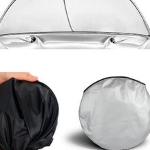 APSG Windshield Sun Shade (EZ Install, EZ FOLD, EZ Store) Fold-able Dash Protector UV hot Cold Summer Winter Sunshade Window