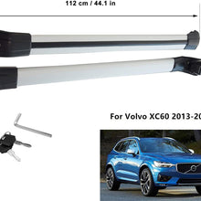 Roof Rack Cross Bars Compatible for Volvo XC60 2013-2018/2015-2019 Lincoln MKC with Side Rails, Rooftop Luggage Cargo Bag Carrier Crossbars Carrying Bike Canoe Kayak