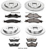 Power Stop K4109 Front & Rear Brake Kit with Drilled/Slotted Brake Rotors and Z23 Evolution Ceramic Brake Pads