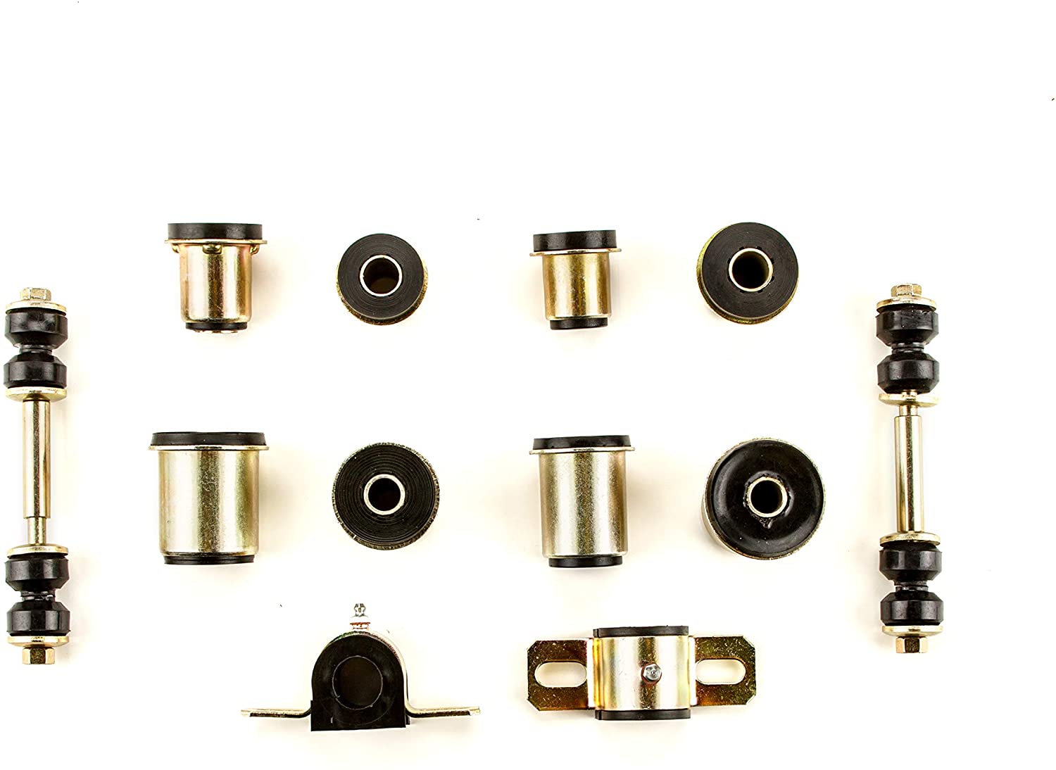 Andersen Restorations Black Polyurethane Front Suspension Bushings Set Compatible with Chevrolet Camaro OEM Spec Replacements (12 Piece Kit)