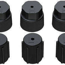 BASIKER R134a Air Conditioning Valve Caps, A/C Service Charging Port Caps 13mm Low Side & 16mm High Side Plastic Covers