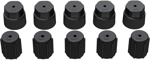 BASIKER R134a Air Conditioning Valve Caps, A/C Service Charging Port Caps 13mm Low Side & 16mm High Side Plastic Covers