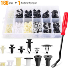 GOOACC 166 Pcs Car Retainer Clips &Screw Grommets - 12 Most Popular Sizes & Applications for GM, Toyota, Honda, Nissan, Mazda - Bonus Fastener Remover