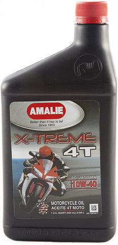 Amalie (72676-56) X-treme 10W-40 4T Motorcycle Oil - 1 Quart Bottle