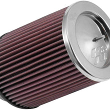 K&N Universal Clamp-On Air Filter: High Performance, Premium, Washable, Replacement Filter: Flange Diameter: 3.5 In, Filter Height: 7 In, Flange Length: 1.75 In, Shape: Round Tapered, RF-1016