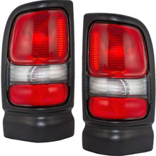 1994-2001 Dodge Ram 1500 (without Sport Package) & 1994-2002 Ram 2500 3500 Pickup Truck Taillight Taillamp Rear Brake Tail Light Lamp Set Pair Left Driver AND Right Passenger Side (1994 94 1995 95 1996 96 1997 97 1998 98 1999 99 2000 00 2001 01 2002 02)