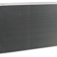 CoolingSky 4 Row All Aluminum Radiator +Fan Shroud Combo for 1973-1991 GMC Chevy C/K Pickup 1500 2500 3500 Truck Jimmy Blazer丨Multiple V8 Models